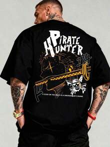 Camiseta masculina Hot Rivalry com estampa de anime, manga curta, 100% algodão, estilo streetwear casual para o verão, uso diário e atividades ao ar livre, lavável à máquina. - Preto - Ver 7