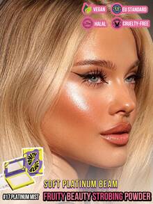 MISSLYN 果香光泽高光粉，提亮肤色，打造光彩妆容，银色珠光高光，面部高光，闪耀光泽，高显色度，柔滑配方，自然光泽，提亮肤色 - #17 Platinum Mist - 查看 8