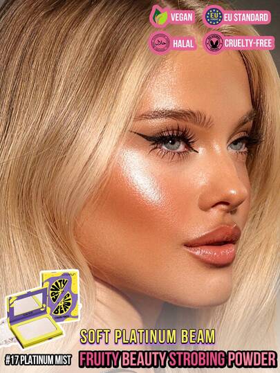  MISSLYN 果香光泽高光粉，提亮肤色，打造光彩妆容，银色珠光高光，面部高光，闪耀光泽，高显色度，柔滑配方，自然光泽，提亮肤色