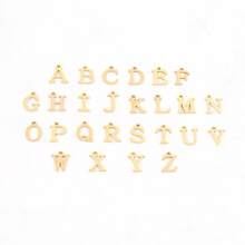 1pc New Fashion Angel Winds Initial Pendant Golden Stainless Steel Chain Necklaces For Women - Yellow Gold - View 4