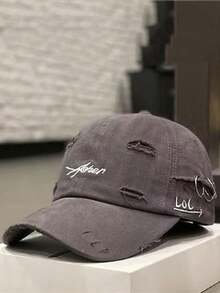 新款男女通用韩版做旧棒球帽，时尚多功能刺绣遮阳帽，夏季、海滩、假日皆宜 - A - 查看 7
