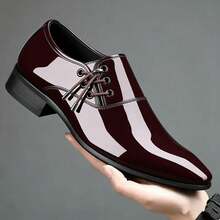 Burgundy Tuxedo Shoes - Men's Formal Footwear For Prom & Events - Brown - View 9