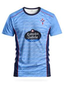 La Liga Celta-stil fotbollströja för herrar & lätt mjuk fotbollstop & lämplig för fotbollsmatcher, träning, vardagsbruk & present - Dammblå - Visa 3