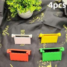 4-Piece Hinge Sewing Clip Set. Used For Hand Sewing, It Positions And Secures Fabric, Helping To Create Straight And Neat Stitches For Exquisite Handicrafts. Suitable For Embroidery, Patchwork, And Hand Sewing. A Top Choice For Sewing Beginners, Home Craft Enthusiasts, And Homemakers. A Great Gift For Mothers, Partners, Relatives, And Elders. An Excellent Mother's Day Gift, A Sewing Aid And Essential Accessory For DIY Crafts. - Multicolor - View 2