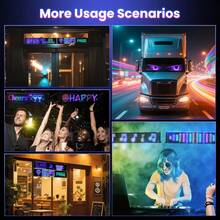 1 Pack 16*64 Pixel RGB Soft Screen Light, USB 5V APP+Remote Control - View 3