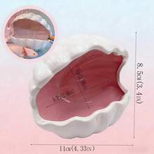 Large Cute Ceramic Aquarium Decor, Shell Shaped Fish Tank Hiding Cave, Suitable For Fish To Play Or Hide, Pink - Happy Aquarium - View 7