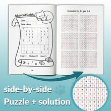 Sudoku para niños y adolescentes: libros amigables para principiantes, intermedios, avanzados y desafiantes, rompecabezas lógicos de 9x9 con diseño limpio, páginas de respuestas incluidas y práctica de enfoque diario - Súper Sudoku - Ver 9