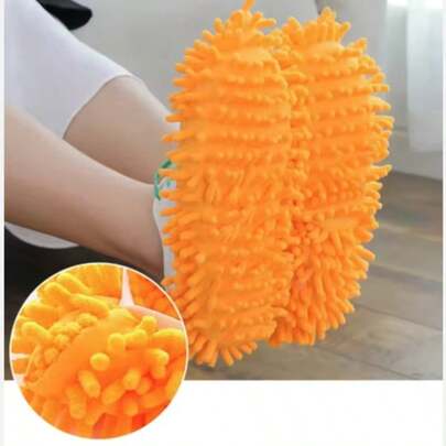 2 Pairs Reusable Mop Slippers - Detachable And Washable, Slouchy Floor Cleaning Mop Slippers, Suitable For Living Room And Bedroom Household Mop Heads