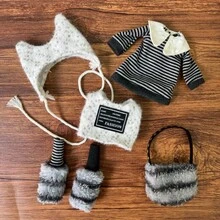 12英寸/30厘米BJD可动人偶，1/6比例乙烯基服装套装，可爱冬季风格配饰 - 彩色 - 查看 12