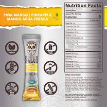 Salud 2-In-1 Energy Drink Powder + Focus, Pineapple Mango, Organic Caffeine, B6 + B12, Theanine, Clean Energy Drink Packets, Agua Fresca Mix, Non-GMO, Gluten Free, Vegan, 1g Of Sugar, (15 Servings) - Pineapple Mango - 查看 3