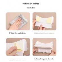 2 chiếc kệ đựng đồ xoay đa năng màu trắng, không cần khoan, dùng cho phòng tắm, phòng ngủ, có móc kẹp kính, quà tặng Tết Nguyên Đán. - A - Xem 10