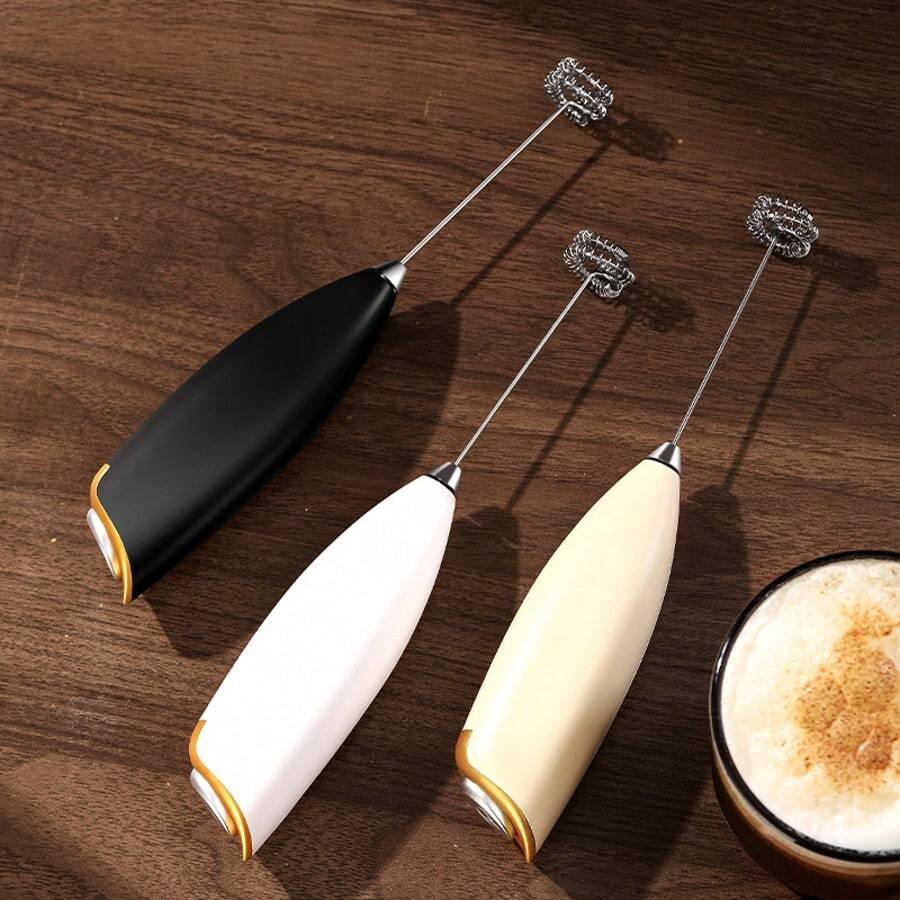 1个电动奶泡器，手持式奶泡器，咖啡奶泡器，家用拉花工具 - 查看 1