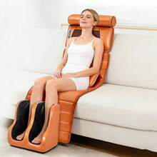 Upgraded Massage Back Pad For Full Body Massage Mat With Foot Massager – Massage Back Pad With Neck & Lumbar Support, 4-Zone Heating For Shoulder Waist Legs, Perfect For Daily Muscle Relaxation - US A Type Plug(110-127V) - View 1