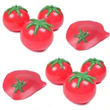 1pc Tomato Stress Relief Ball - Unbreakable Squeeze Toy To Release Pressure - Multicolor - View 3