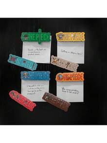 Netflix 1Set One Piece Officially Licensed Fridge Magnet Set Featuring Wanted Poster And Logo Themed Designs Retro Style Magnetic Stickers For Refrigerator Whiteboard And Home Decoration Ideal Gifts For Anime Fans And Collectors - A - View 2