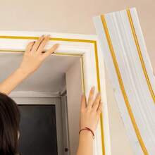 1pc 230cm 3D Foam Wall Trim Strip Sticker Foam Wall Trim Strip Sticker ,Self-Adhesive Ceiling Floor Waist Line Sticker Decorative Skirting,3D Decorative Wall Line Wall Paper Border, Easy To Peel And Stick, Can Be Cut Freely, Suitable For All Corners - C - View 11