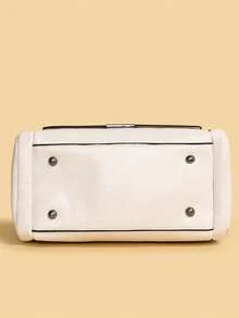 正品时尚奢华女士包包设计师高品质柔软PU皮革斜挎包女士单肩包 2026 - 白色 - 查看 4