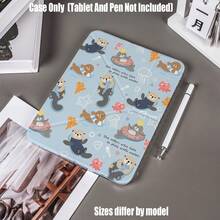 Y-Fold High Transparency Acrylic Protective Case. Healing Cute Ocean Style, Summer Sea Otter Water Floating Design. Tablet Protective Case Features: Y-Shaped Three-Fold Stand Design, Smart Sleep/Wake, Full-Body Protection, Skin-Friendly Frame Material, Air Cushion Anti-Drop Frame, Multi-Angle Stand, Transparent Acrylic Back Panel, Built-In Pencil Slot, Precise Cutouts, Lightweight And Portable. Compatible Models: Mini4/5, Mini6/7, 5/6/8, Air1/2/3, 10.2/10.5 Inch Universal - Multicolor - View 1