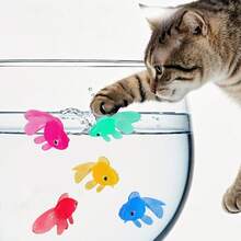 6/12/24pcs Gold Fish Cat Toys - Interactive Pet Game, Battery-Free, Realistic Fish Shaped Water Toys, Suitable For Indoor & Outdoor Use, Durable Plastic Structure - Multicolor - View 3
