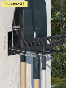 1 pieza Estante de almacenamiento de herramientas eléctricas, soporte montado en la pared - Diseño plegable, organizador y estante de herramientas, soporte para brocas, soporte montado en la pared, estante de herramientas de metal resistente para almacenamiento y organización en el garaje, estante de almacenamiento práctico - Estante de almacenamiento - Ver 4