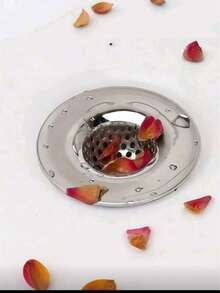 多功能不锈钢水槽滤网，防堵塞防锈，厨房和浴室安装简便，配有便携式不锈钢水槽漏斗排水器，适用于洗脸盆。 - 銀色 - 查看 6