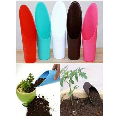 3pcs (Random Color) Plastic Soil Shovel Gardening Tools, Multi-Colored Durable Plastic Buckets, Shovels, Round-Handled Flower Pots, Soil Cups, Succulent Plant Pots, Soil Scoops And Gardening Tools, Suitable For Succulent Planting, Small Soil Shovel Buckets For Indoor Plant Care And Seedling Transplanting.