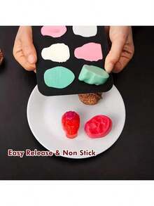 1 bộ khuôn làm sô cô la hình đầu lâu 5 kiểu khác nhau bằng silicon kèm khuôn làm kẹo dẻo 2 trong 1 dành cho lễ Halloween. - màu đen - Xem 5