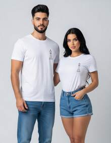 Couple's Set Of 2 Matching King And Queen Checkered Shirts, 100% Cotton - White / Black Print She P - View 2