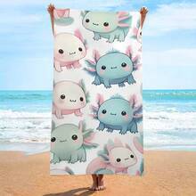 Ocean Series - Cute Cartoon Axolotl Extra Large Beach Towel, Suitable For Adults - Quick Dry Outdoor Picnic Mat, Suitable For Travel, Camping, Hiking - Enjoy Beach Fun Without Worrying About Mess - 16 - View 5