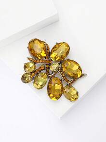 Elegant Rhinestone Brooches For Women Unisex Luxury Crystal Glass Pins Keychain Event Party New Gifts Jewelry Decoration Accessories - Small Glass (2028) - View 5