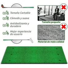 Entemah Tapete Golf Alfombrilla de Entrenamiento para Swing de Golf Tapete para Practicar Césped de Golf Tapete de Entrenamiento de Golf Tapete de Golf para Práctica en Interiores y Exteriores - Verde - Ver 4