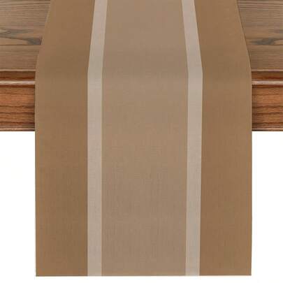 1pc Linen-Like Table Runner, Modern Living Room & Dining Table Mat, Washable, Suitable For Kitchen, Dining Table, Party, Wedding Decoration, Vintage Look, Applicable For Entryway, Family Gathering, Coffee Table, Living Room