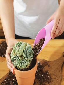 3pcs/Set (Random Color) Plastic Gardening Shovel Tools, Durable Plastic Bucket, Shovel, Round Handle Flower Pot, Soil Cup, Succulent Planter, Soil Shovel And Gardening Tools, Suitable For Succulent Planting, Indoor Plant Care And Seedling Transplanting. - A - View 4