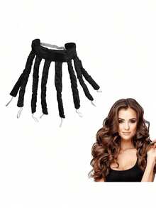 No-Heat Curling Headband, Soft Foam Curling Rods, Suitable For Long & Medium Hair Overnight Styling, DIY Wavy Hairstyle - Multiple Styles - View 11