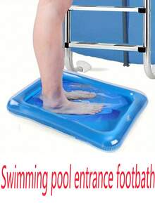 1pc Portable Foldable Swimming Pool Entry Foot Bath Basin. Essential For Swimming Pool Maintenance. Ideal Tool For Pool Entry, Outdoor, Camping, Backyard, Foot Hygiene Care And Beach Pool Foot Cleaning. Multifunctional Foldable Foot Bath Basin, Suitable For Home And Outdoor Use, Easy To Store And Carry., Beach Essentials, Pool Float - Multicolor - View 2