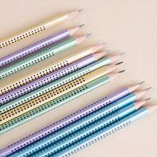 3pcs Cute Pointed Pencils Set With Erasers, Thick Graphite Lead Non-Slip Multi-Color Writing Supplies, Suitable For School, Art, Sketching, Shading, Back To School - Multiple Styles - View 4