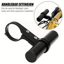 1 Peça Extensor de Guidão de Bicicleta Melhore sua Experiência de Pilotagem - Suporte de Braçadeira Dupla de Liga de Alumínio, Garante Instalação Segura, Compatível com Guidões de 0,88 Polegada a 1,3 Polegada (Design Preto Liso) - Multicolorido - Visão 2