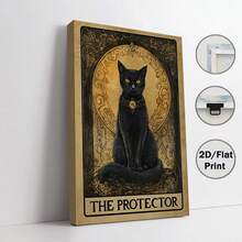 1pc Gothic Tarot Black Cat Guardian Poster, Mysterious Cat Decor, Suitable For Living Room, Bedroom, Bathroom, Office, Perfect Gift For Tarot And Cat Lovers, Cat Decor, Bedroom Decor, Home Accessories, Dark Aesthetic, Home Decor - Multicolor - View 16