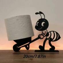 Ant-Shaped Toilet Paper Holder, Creative Bathroom Decor, Multifunctional Craft Napkin Storage (Tissues Not Included) - Black - View 6