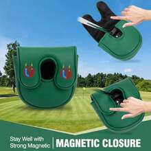 Cubiertas para putter de golf DF3 para putter de mazo de golf cubiertas para putter de mazo con cierre magnético para putter de laboratorio DF3 verde - Verde - Ver 3