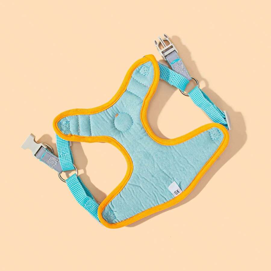 1pc Polyester Breathable & Comfortable Pet Leash, Suitable For Small Breeds Like Teddy & Poodle - Blue - View 1