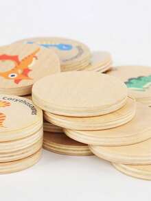 Juego de memoria para niños: Juguetes de madera de entrenamiento de memoria y enfoque con dinosaurios y animales del bosque - Multicolor - Ver 8