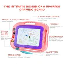 Magnetic Drawing BoardToddler Toys for Girls Boys 3 Year Old Gifts Magnetic Doodle Board for Large Etch Magnet Sketch Doodle Pad Christmas Easter Valentines Day Gifts for - Un morado - Ver 6