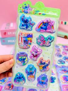 Disney Bộ sticker 3D hình Stitch, sticker dập nổi, sticker tái sử dụng dùng cho sổ lưu niệm, nhật ký, trang trí điện thoại, sticker tương tác cho trẻ em, trang trí hàng ngày, trang trí tiệc, sticker 3D tự làm dễ thương. - Nhiều màu - Xem 12