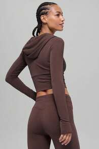 Alo Yoga Sway Full Zip Hoodie Snug Fit Women's Brownstone W3980r - 紫紅色 - 查看 3