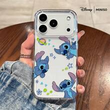 Miniso Ốp lưng điện thoại in hình toàn bộ chủ đề Stitch phiêu lưu ngoài không gian của Disney, phù hợp với iPhone 17/17 Pro/17 Pro Max/17 Air/16/15/14/13/12/11/X Series. Ốp lưng iPhone 17 Pro Max, ốp lưng iPhone 17 Pro, ốp lưng iPhone 17. Quà tặng Giáng sinh cho bạn gái. - Trong sáng - Xem 1