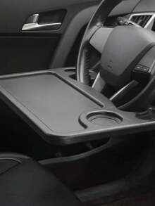 GENERIC Car Steering Wheel Desk,Car Mounted Small Table Car Steering Wheel Dining Table Car Multifunctional Dining Plate Writing Office Computer Notebook Support,Multipurpose Travel Car Accessories - Black - View 9