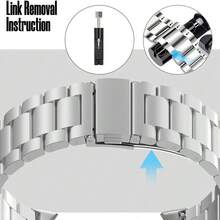 适用于 Pixel Watch 3 45mm 表带的金属表带，快拆式不锈钢金属替换表带，兼容 Pixel Watch 3 41mm、45mm、3XL / Pixel Watch 2、1 - 彩色 - 查看 6