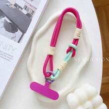 1pc Short Wrist Phone Case Connector Accessory, Universal, Anti-Slip Shock-Proof, Portable Decorative Pendant, Suitable As Birthday/Holiday Gift For Mother, Family, Friends, Phone Decor, Phone Strap - Multicolor - View 6