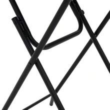 Conjunto de bistró plegable de tres piezas para uso exterior, con revestimiento electroforético, muebles de jardín plegables, 2 sillas y 1 mesa, conjunto resistente a la intemperie para uso interior y exterior. - Negro - Ver 10